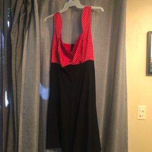 Torrid polka dot swing dress